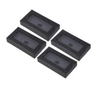 Holibanna 4Pcs Men’S Bow Tie Display Boxes with Window, Black Snake Print Texture Packaging for Wedding and Event Wrapping