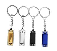 Holibanna 4Pcs Mini Harmonica Keychain Tone Pendant for Beginners Students Cute Portable Music for Early Education Fun Party Activities