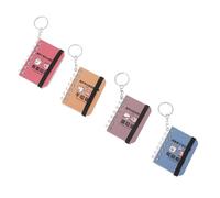 Holibanna 4pcs Mini Notebook Keychain Hanging Decorative Keychain Notepad Kawaii Miniature Book Key Chains for Keyring Chain and Key Rings Women Random Style