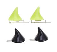 Holibanna 4Pcs Multi Color Halloween Devil Horn Hair Clips for Fashion Headwear Hairpins with Detail Party and Festival Accessories for Boys Random Color