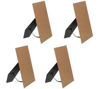 Holibanna 4pcs Picture Frame Easel Backing Panel - Black Photo Frame Backing Board 7.9" X 5.9" - MDF Replacement Back Panel for Photo Holder Assembly and Upgrades