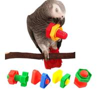 Holibanna 4pcs Plastic Bird Chewing for Parakeets and Birds, Screw Shape Cage Bite that Promote Exercise and Chewing, Iq Training Pet for Parrots in Cages Random Color