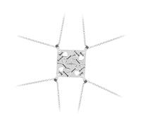 Holibanna 4pcs Puzzle Necklace Set Friendship Jewelry BBF Engraved Pendant Necklace for Teens Girls