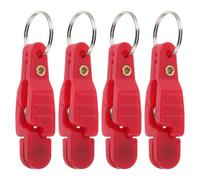 Holibanna 4pcs Red Downrigger Line Release Clips for Offshore Fishing, Heavy Duty Abs Material with Precise Sinking Speed Control and Quick Assembly, Suitable for Boat Trolling and Ocean
