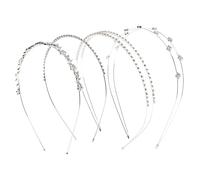Holibanna 4pcs Rhinestone Hair Accessories Bridal Headband Minimalist Design Headband for Wedding Guest