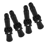 Holibanna 4pcs Rotatable Threaded Tip Angle Adapter for Extension Pole and Mop Handle, Flexible Abs Joint Attachment for Multi-Surface Cleaning and Window Cleaning, Black Pole Angle Adaptor
