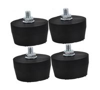 Holibanna 4pcs Rubber Foot Mount Pads with Screws Nuts for Air Compressors Generators Pressure Washers Non-Slip Vibration Reduction Bumpers Compatible with Small Air Pumps