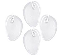 Holibanna 4pcs Sandals Insoles Silicone Forefoot Cushions Self-Adhesive Nonskid Invisible Design for Men and Women Summer Beach Use
