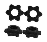 Holibanna 4pcs Self-locking Barbell Nuts Anti-skid Hex Lock Nuts Dumbbell Security Accessories for Home Gym Fitness Equipment Plastic Construction