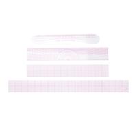 Holibanna 4pcs Sewing Ruler Set with Printed Scales, Multi-functional Plastic Curve Rulers for Sewing and Making Pants, Lightweight Portable Tools for Beginners and Costume Designers