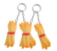 Holibanna 4pcs Simulation Food Keychain Fried Chips Pendant Imitation Food Key Rings for Women Backpack Bag Accessories