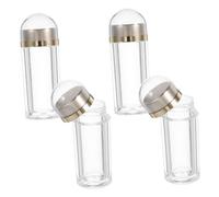 Holibanna 4pcs Small Plastic Pill Bottles with Caps Compact Medicine Storage Containers for Travel Portable Candy Capsule Sample Storage