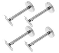 Holibanna 4pcs Stainless Steel Handrail Brackets with Modern Railing Hardware Appearance, Universal Compatibility and Quick Installation, Suitable for Commercial Spaces and Office Stair