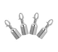 Holibanna 4pcs Stainless Steel Rope End Stopper with Snap Hook Diameter Heavy Duty Cord End Caps for Stanchion Barrier Ropes Velvet Cord Fastener Secure Connection for Crowd Control