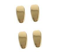 Holibanna 4Pcs Titanium Nose Pads for Glasses Durable Metal Nose Support Comfortable Eyeglass Replacement Parts Compatible with Sunglasses and Optical Frames Golden Color