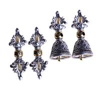 Holibanna 4Pcs Vintage Vajry Pestle Pendant Necklace for DIY Keychain Bag Buddhism Religious Charms Resistant for Personal Adornment