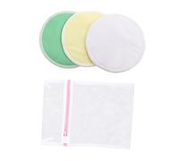 Holibanna 4Pcs Washable Three Layer Galactorrhea Breastfeeding Pads Leak Prevention for Lactating Mothers Highly Absorbent and Reusable Nursing Pads with Wash Bag