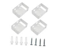 Holibanna 4pcs White Blinds Bracket Mounting Holder for Roller and Venetian Blinds Compact Curtain Fixing Parts for Slats Retrofit Kit Compatible with Window Treatments