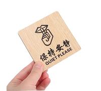 Holibanna 4Pcs Wooden Door Signs for Hotel and Office Use Includes Keep Quiet and Please Ring Doorbell Tags Wear-resistant Doorplates for Front Door