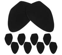 Holibanna 5 Pairs Non Skid Pads for Dance Shoes, Black Microfiber Fabric High Heel Sole Pads Oval Shape, Enabling Consistent Slide and Seamless Movement for Latin Dance Training on Hard