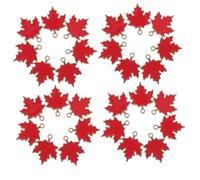 Holibanna 50pcs Alloy Maple Leaf Pendants for Jewelry Making Enamel Fall Leaf Charms with Lightweight Alloy Material Hand-painted Autumn Craft Beads for DIY Accessories and Keychains