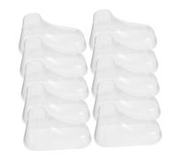 Holibanna 50PCS Clear Plastic Feet Display Stands PVC Socks Holders for Shoe Organization and Booties Showcasing