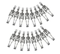 Holibanna 50Pcs Halloween Pendant Skull Charms Zinc Alloy Skeleton DIY Jewelry Making Accessories for Necklace Bracelet Craft Gifts