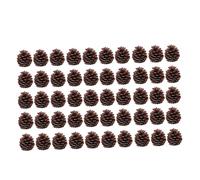 Holibanna 50pcs Lifelike Pine Cones for Christmas Decor for Holiday Crafts Home Party Wedding Decorations Durable Pine Xmas Ornaments for Table Showcase Display