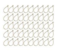 Holibanna 50Pcs Open Back Bezel Pendants Water Drop Shaped Geometric Hollow Frame Pendant Blank Bezel Trays for DIY Resin Crafts Jewelry Making Supplies 38 * 20mm Bronze