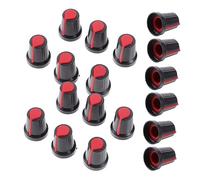 Holibanna 50pcs Volume Control Knob Caps for Guitar Potentiometers Red Easy Install Smooth Turning Compatible with Various Electronic Devices