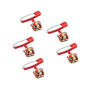 Holibanna 5pcs Baby Diaper Pins Safety Brooches for Babies Infants Red Fabric Polyester Material Fixing Diapers Securely Not Easy to Fall Off Suitable and Clothes Random Color