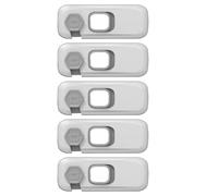 Holibanna 5pcs Brown Abs Safety Locks for Cupboards and Trash Cans, Secure Hold Childproof Door Locks Difficult for Babies to Open, Practical Home Safety Latches for Kids