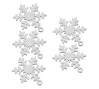 Holibanna 5pcs Christmas Tree Snowflake Pet Tags for Dogs Cats Durable Stainless Steel Charms Easy to Attach Festive Jewelry for Collars Personalised Pet Id Tags