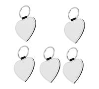 Holibanna 5pcs Heart-Shaped Glitter Keychain Multi-Purpose Pu Bag Pendant for Handbag Decoration Eye-catching Sequin Design Durable and Stylish Keyring Accessories