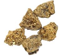 Holibanna 5pcs Irregular Pyrite Specimen Stones Durable Decorative Stone Collection for Meditation Home Decor and Portable Natural Mineral Ornaments