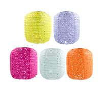 Holibanna 5Pcs Japanese Paper Lanterns Vintage Hanging Decorations for Wedding Birthday and Party Events Indoor Outdoor Use Durable and Attractive