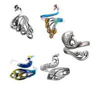 Holibanna 5Pcs Knitting Loop Rings Simple Woven Ring for Knitting Crochet Elegant Vintage Home Accessories for All Occasions