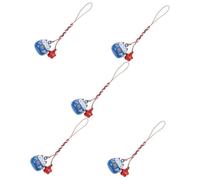 Holibanna 5pcs Luck Cat Bell Pendant Japanese Cat Hanging Ornament for Bags Backpacks Phones Lightweight Charm for Luck