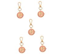 Holibanna 5pcs Mute Clip Watch Keychain for Nurses Gold Pocket Watch Nurse Accessories for Work