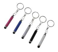 Holibanna 5pcs Portable Keychain Touchscreen Stylus Pens Compatible with Capacitive Touch Screens and Electronic Products, Featuring Smooth Surface and Easy to Grip Design in Random Color
