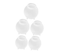 Holibanna 5Pcs Silicone Sphere Ball Mold Flexible Crystal Resin Casting Mold for DIY Soap Candle Ornament Making with Easy to Demold and Reuse