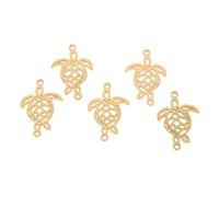 Holibanna 5pcs Stainless Steel Sea Turtle Pendant Charms for DIY Jewelry Making Supplies Durable Animal Dangle Accessories for Necklace and Bracelet Crafting and Gifting