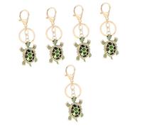 Holibanna 5pcs Turtle Keychain Rhinestone Pendant for Bags Cute Turtle Charm Keyring for Purses and Backpacks Lightweight Backpack Accessory and Stylish Key Decor