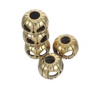 Holibanna 5pcs Vintage Brass Halloween Pumpkin Skull Beads DIY Jewelry Making Charms for Bracelets Keychains Lanyards Handcrafted Pendants for Festive Accessories