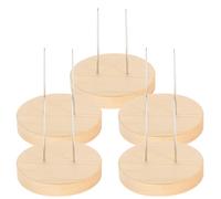 Holibanna 5pcs Wooden Bases for Felt Animal Doll Display Stands, Chic Needle Felt Animal Holders for Tabletop Showcase, Sturdy Wood Material for Craft and Needle Felting Supplies