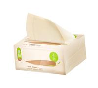 Holibanna 6 Packs Natural Bamboo Pulp Tissue Paper Soft Extraction Type Napkins for Hotel Restaurant Home Use Unbleached Healthy Hygienic Towels