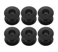 Holibanna 6 Sets Foosball Table Bearing Set with Male and Female Bushings for 1.4m Table, 25mm Thick Board Replacement Parts, Black Foosball Machine Accessories for Football Game Maintenance