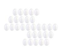 Holibanna 60pcs 7cm Craft Foam Egg Molds Modelling Heart Bear Easter Egg White Foam Balls for Crafting DIY Valenties Day Party Decor