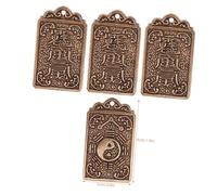 Holibanna 6Pcs Antique Brass Keychain Pendants Traditional Amulet DIY Accessory Compact Lightweight Charms for Necklace Bracelet Keyring Decoration