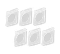 Holibanna 6pcs Button Protector Push Button Cover Switch Protection Dustproof Cover 33x28x6mm with 19mm Aperture for Embedded Wall Switches Appliance Replacement Parts